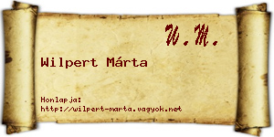 Wilpert Márta névjegykártya